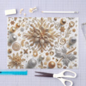 Elegant Gold Silver Flourish Christmas Craft  Tissuepapier (Craft)