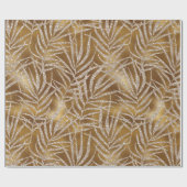 Elegant Gold Silver Glitter Abstract Foliage Cadeaupapier (Vlak)