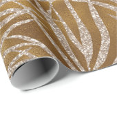 Elegant Gold Silver Glitter Abstract Foliage Cadeaupapier (Rol Hoek)