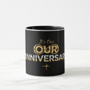 Elegant Gold & Silver   Het is onze verjaardag Mok