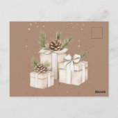 Elegant  Gold&Silver Holiday Party  Briefkaart (Achterkant)