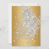 ELEGANT GOLD SILVER HOLOGRAPHIC BLACK BIRTHDAY KAART (Achterkant)