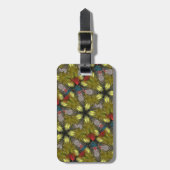 Elegant Gold Silver Kaleidoscoop kerstster Bagagelabel (Voorkant verticaal)