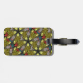 Elegant Gold Silver Kaleidoscoop kerstster Bagagelabel (Achterkant horizontaal)