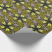 Elegant Gold Silver Kaleidoscoop kerstster Cadeaupapier (Hoek)
