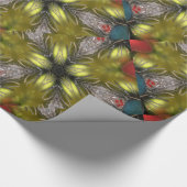 Elegant Gold Silver Kaleidoscoop kerstster Cadeaupapier (Hoek)