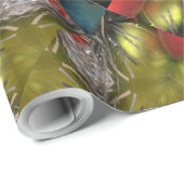 Elegant Gold Silver Kaleidoscoop kerstster Cadeaupapier (Rol Hoek)