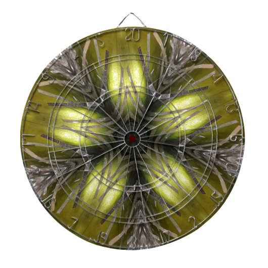 Elegant Gold Silver Kaleidoscoop kerstster Dartbord (Voorkant)