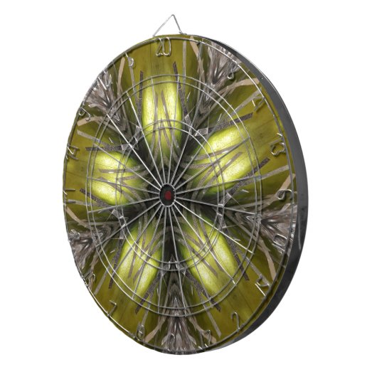 Elegant Gold Silver Kaleidoscoop kerstster Dartbord (Voorkant Rechts)