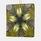 Elegant Gold Silver Kaleidoscoop kerstster Keramisch Ornament (Links)