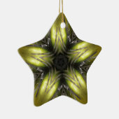 Elegant Gold Silver Kaleidoscoop kerstster Keramisch Ornament (Rechts)