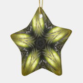 Elegant Gold Silver Kaleidoscoop kerstster Keramisch Ornament (Links)