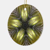 Elegant Gold Silver Kaleidoscoop kerstster Keramisch Ornament (Links)