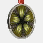 Elegant Gold Silver Kaleidoscoop kerstster Metalen Ornament (Rechts)