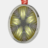 Elegant Gold Silver Kaleidoscoop kerstster Metalen Ornament (Links)