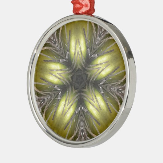 Elegant Gold Silver Kaleidoscoop kerstster Metalen Ornament (Links)