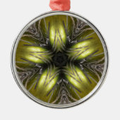 Elegant Gold Silver Kaleidoscoop kerstster Metalen Ornament (Voorkant)