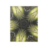 Elegant Gold Silver Kaleidoscoop kerstster Notitieblok (Linkerzijde)