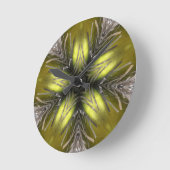 Elegant Gold Silver Kaleidoscoop kerstster Ronde Klok (Hoek)