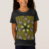 Elegant Gold Silver Kaleidoscoop kerstster T-shirt (Voorkant)