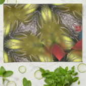 Elegant Gold Silver Kaleidoscoop kerstster Theedoek (Gevouwen)