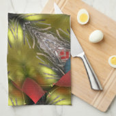 Elegant Gold Silver Kaleidoscoop kerstster Theedoek (Quarter Fold)