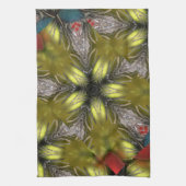 Elegant Gold Silver Kaleidoscoop kerstster Theedoek (Verticaal)