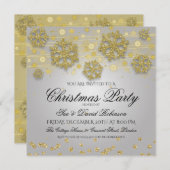 Elegant Gold & Silver-kerstfeestdag Kaart (Voorkant / Achterkant)