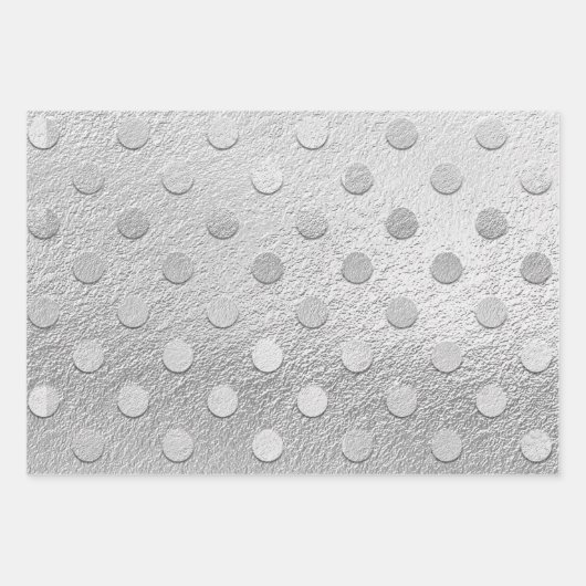 Elegant Gold Silver Pink Metallic Sheen Polka Dot. Inpakpapier Vel (Voorkant 2)