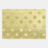 Elegant Gold Silver Pink Metallic Sheen Polka Dot. Inpakpapier Vel (Voorkant)