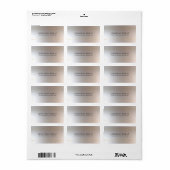 Elegant Gold Silver Sjabloon Top Return Address Etiket (Full Sheet)