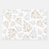 Elegant Gold Silver Tree-kerstpapier Inpakpapier Vel (Voorkant 2)