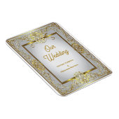 Elegant Gold & Silver Wedding Invitation – Ornate  Magneet (Rechterzijde)