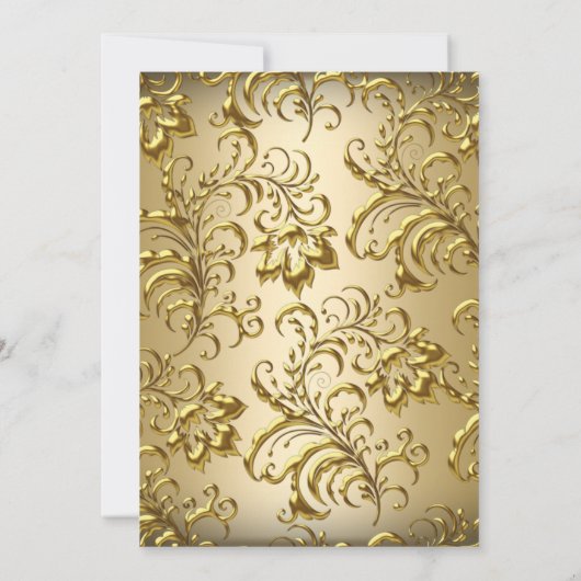 Elegant Gold Silver White Champagne Brunch Kaart (Achterkant)