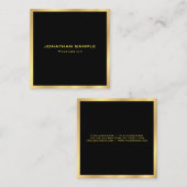Elegant Gold Simple Plain Moderne Professional Vierkante Visitekaartje (Voorkant / Achterkant)