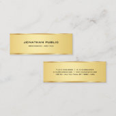 Elegant Gold Simple Professional-Sjabloon Moderne Mini Visitekaartje (Voorkant / Achterkant)