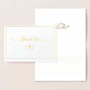 Elegant Gold Simple Script Art bedankt kaarten
