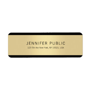 Elegant Gold Simple Sjabloon Moderne Professional Etiket