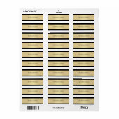 Elegant Gold Simple Sjabloon Moderne Professional Etiket (Full Sheet)