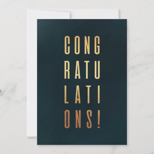 Elegant gold Simple typografie-felicitaties (Voorkant)