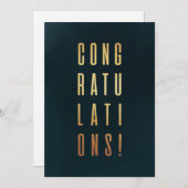 Elegant gold Simple typografie-felicitaties (Voorkant / Achterkant)