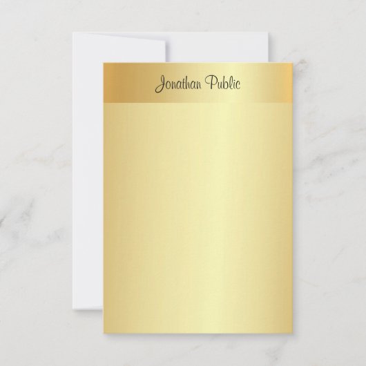 Elegant Gold Sjabloon Handgeschreven Script Name (Voorkant)