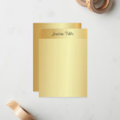 Elegant Gold Sjabloon Handgeschreven Script Name (Voorkant / Achterkant in situ)