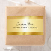 Elegant Gold Sjabloon Handgeschreven Script Name Etiket (Insitu)