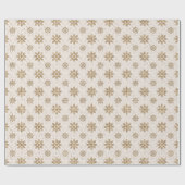 Elegant Gold Snowflake Cadeaupapier (Vlak)