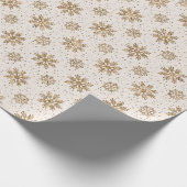 Elegant Gold Snowflake Cadeaupapier (Hoek)