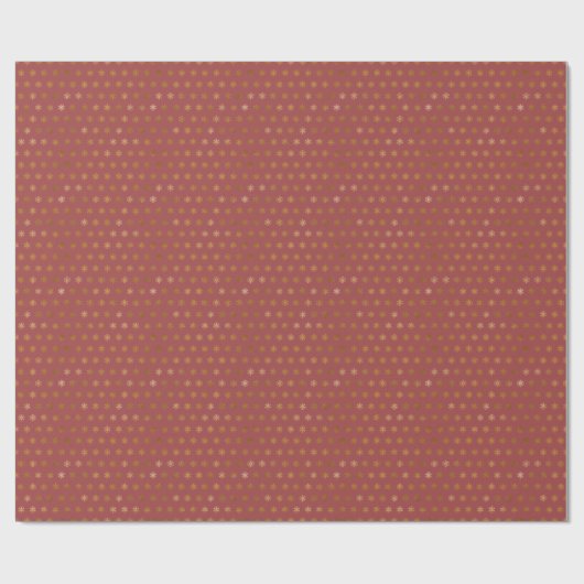 Elegant Gold Snowflake Christmas Holiday Burgundy Cadeaupapier (Vlak)