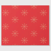 Elegant Gold Snowflake Christmas Wrapping Paper -  Cadeaupapier (Vlak)