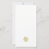 Elegant Gold Snowflake Cirkel Foto Memorial Bedankkaart (Achterkant)