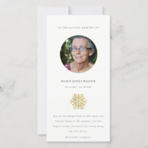 Elegant Gold Snowflake Cirkel Foto Memorial